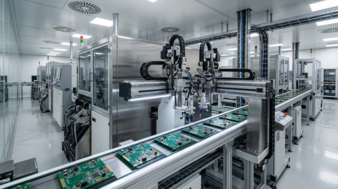 SMT assembly for dense GaN servo PCBA production