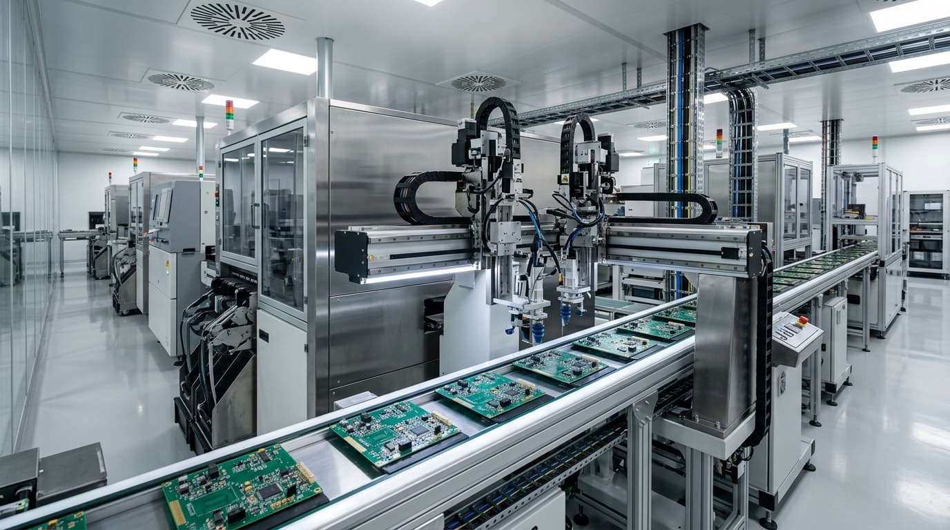 SMT line for micro GaN servo PCBA manufacturing