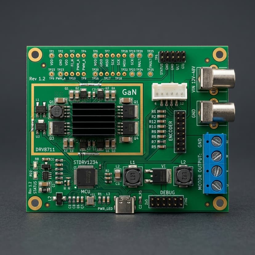 Evaluation board for compact servo electronics assemblies