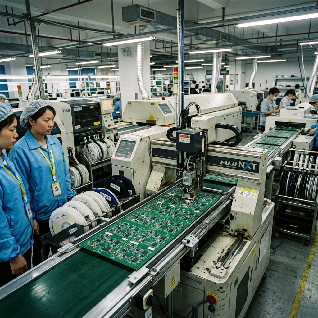 SMT assembly line for dense GaN servo PCBA programs